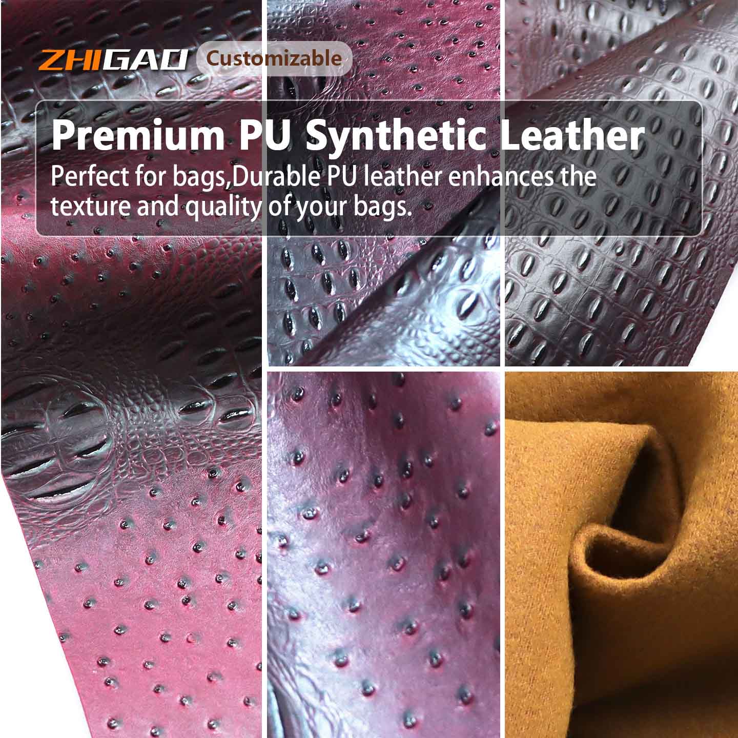 Zhigao Leather Factory poltsak fabrikatzeko PU larruzko ostruka eredu berria kaleratzen du Zhigao Leather Factory poltsak fabrikatzeko PU larruzko ostruka eredu berria kaleratzen du