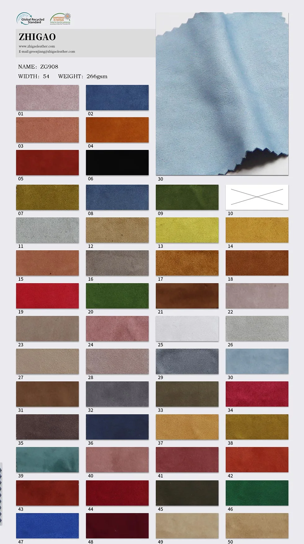 Plain Double-sided Suede Fabric Garments Material