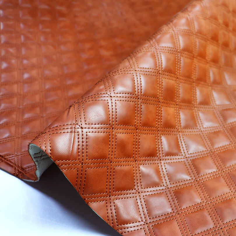 Belaki Jostura Aparra Artifiziala Quilted Automozio Autoak PVC Larruzko ehuna